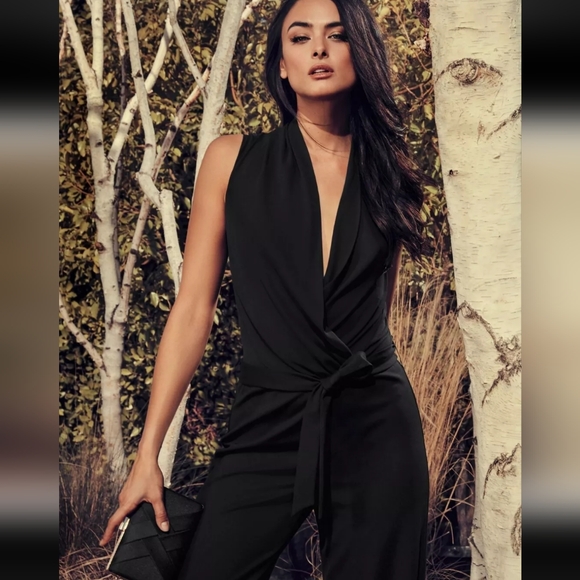 Guess Pants - Guess by Marciano Black Jumpsuit